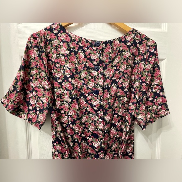 25-Vintage E. D. Michaels Melanie Drucker Dress Cottagecore Prairie Floral 11-12 - Picture 12 of 14